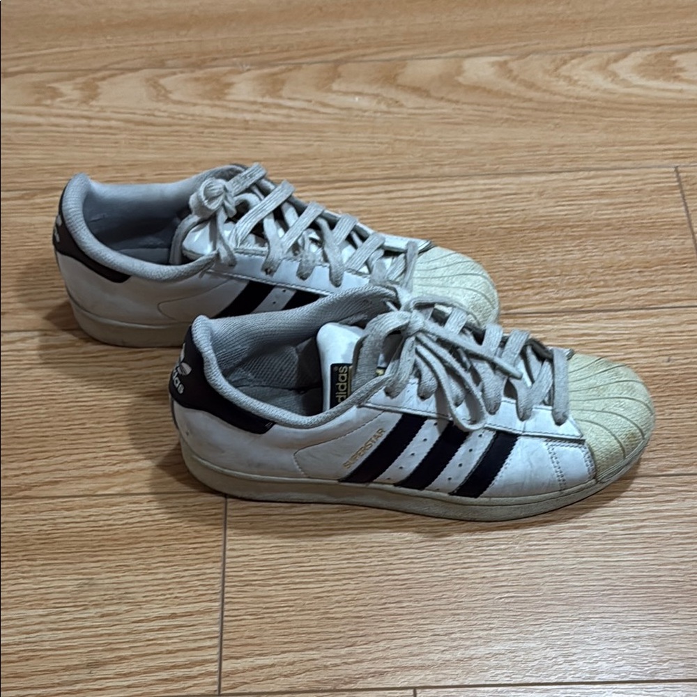 Adidas Superstar White with Black Stripes